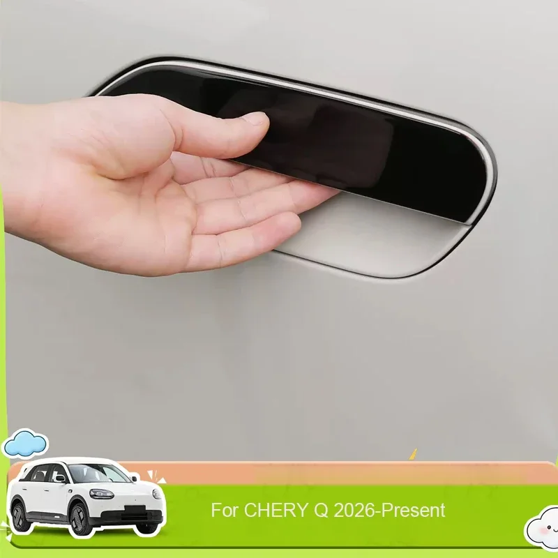 

4pcs Car Drip Glue Door Handle Cover For CHERY Q 2026-Present Anti Scratch Protect Auto External Decoration Accessories
