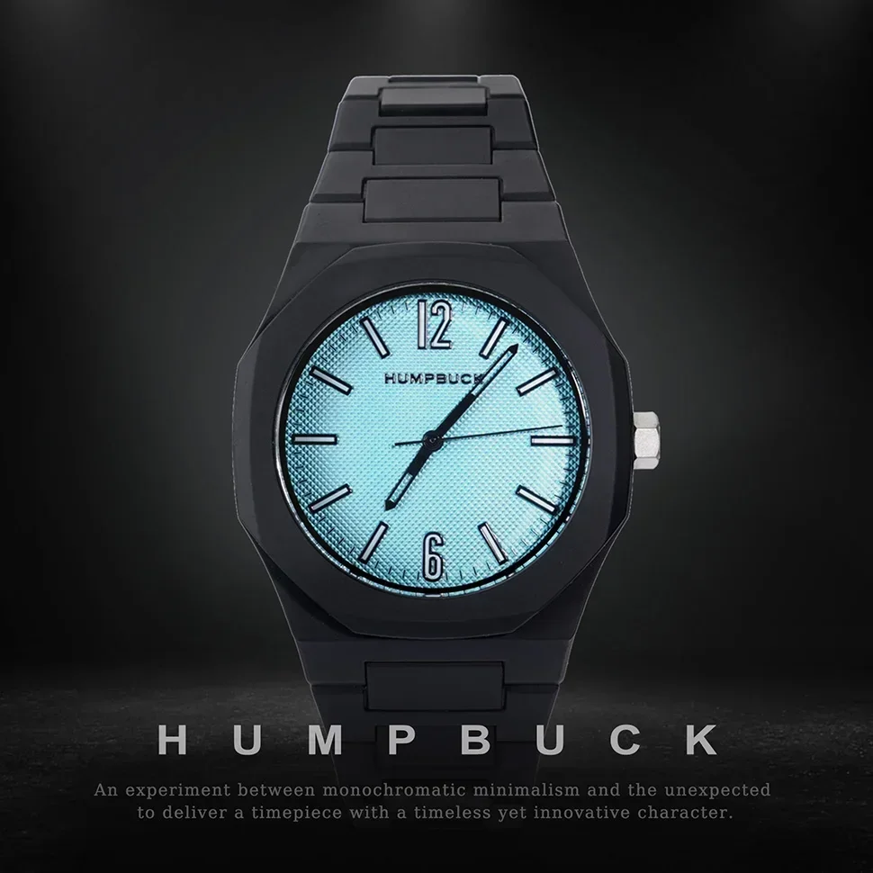 HUMPBUCK 남성용 라운드 다이얼 시계, 캐주얼 쿼츠 라이트, 방수 스포츠 크로노그래프 시계, 새로운 디자인, 패션
