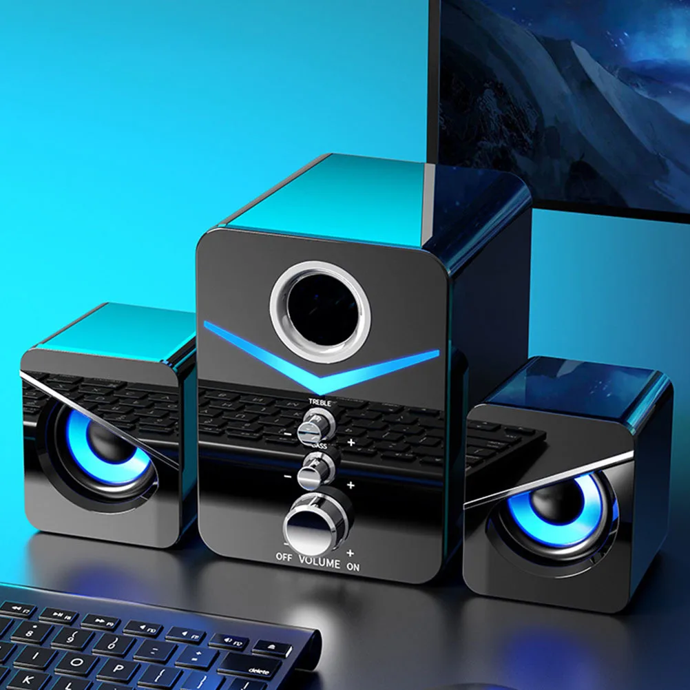 

3Pcs Computer Speakers Sturdy Wear Resistant USB Audio Professional Speakers for Office Laptop Phone Sound Box