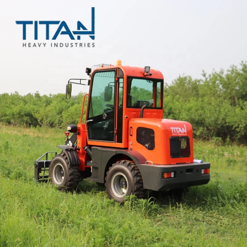 TITAN Chinese Cheap Used New Compact Shandong Garden Tractor Snow Plow Front End 0.8 Ton Mini Wheel Loader For Sale