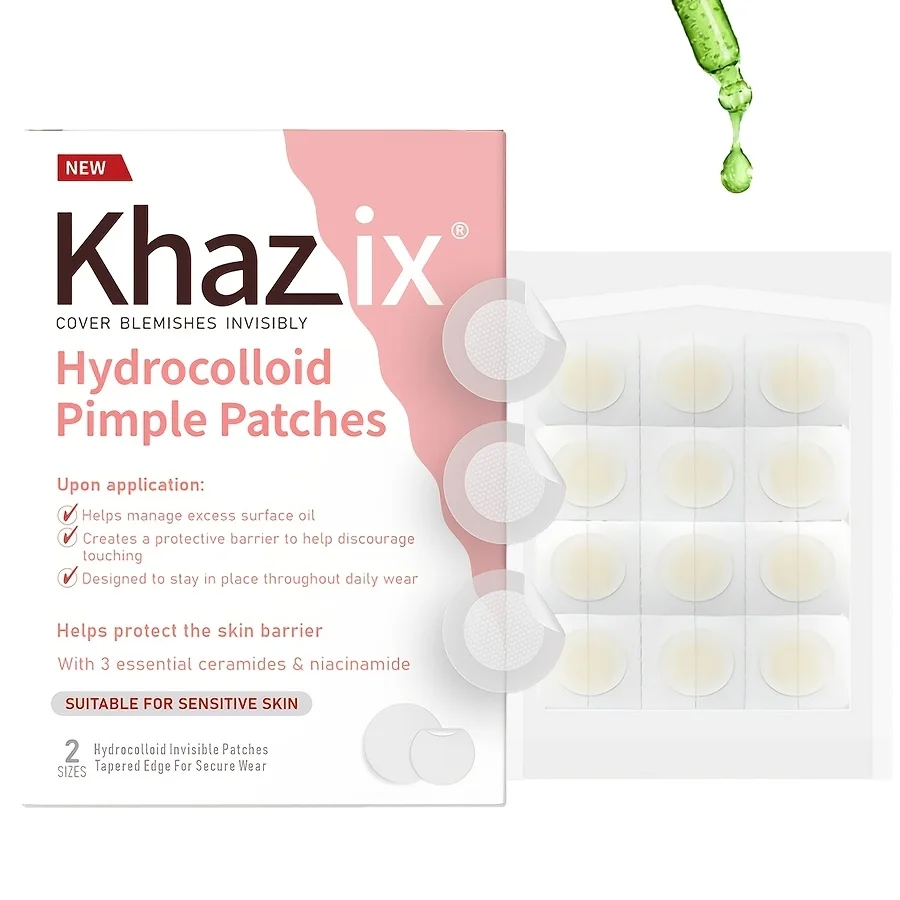 12PCS Hydrocolloid Acne Patch | Instantly covers pimples, blemishes and marks | Day and night use transparent patch