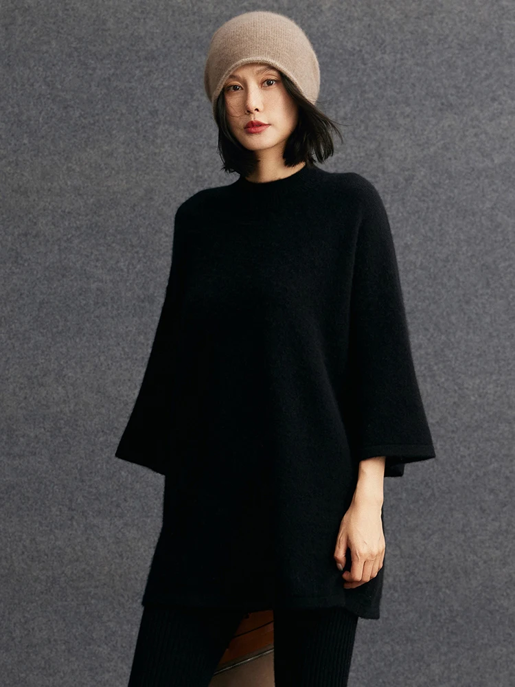 

CHICUU женский свободный кашемировый пуловер 100% кашемировый свитер пуловер с круглым вырезом осень-зима простая роскошная кашемировая трикотажная одежда