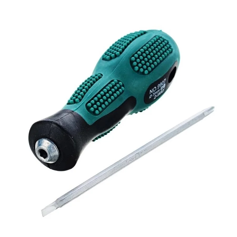 2 In 1 Magnetic Screwdriver Slotted Cross Head Screw Nut Driver 75mm Long Handle Magnetic Batch Bit Hand Repair Tools