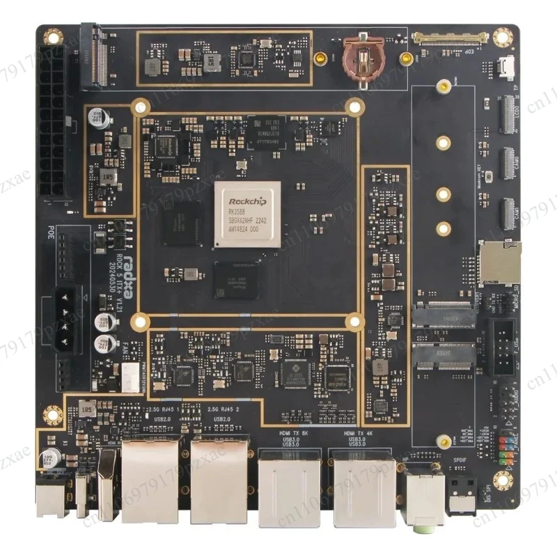 RK3588 Octa-Core Mini-ITX Mainboard LPDDR5 Support 8K Video Output