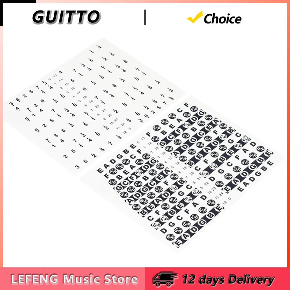 

Наклейки на гриф гитары, весы, заметки, наклейки на лады, обучающие этикетки для начинающих, наклейки для акустической/классической/электрической гитары