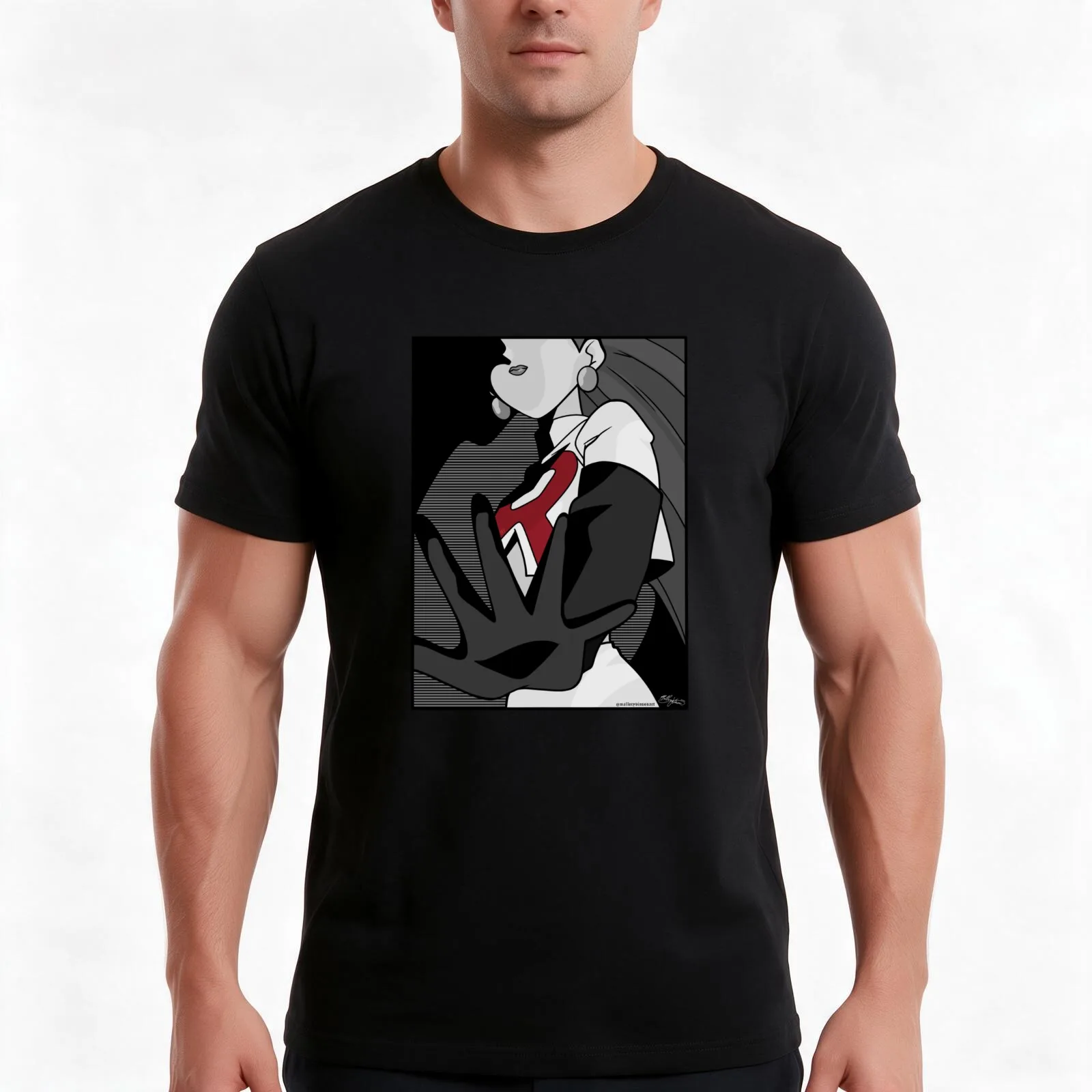 Jessie Team Rocket by @malloryvinsonart T-Shirt, Summer Casual Cotton Tee, Oversized Streetwear Tops, Vintage Graphic Print