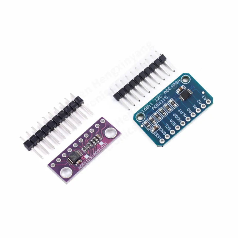 1PCS 16-bit ADC 4-channel module ADS1115 I2C with programmable gain amplifier RPi blue/purple board