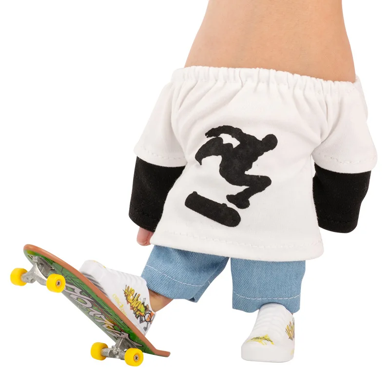 Mini monopatín profesional con dedos para niños, patinete con Stents, bicicleta, pantalones, zapatos, regalo de cumpleaños y Navidad, novedad, 1 Juego