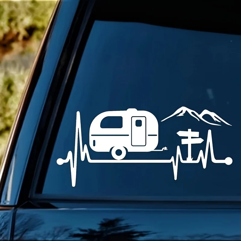 Travel Trailer Mountain Decal Vinyl Sticker RV Camper Van Outdoor Adventure Decoration Waterproof Durable