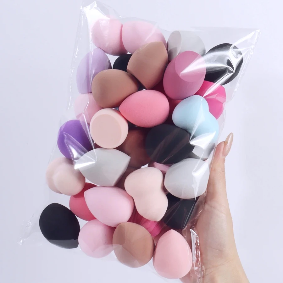 Set di spugne idrofili medie: colori/forme assortite per liquidi/crema/polvere | Frullatore per imbottigliare i pori senza lattice, indispensabile per i viaggi