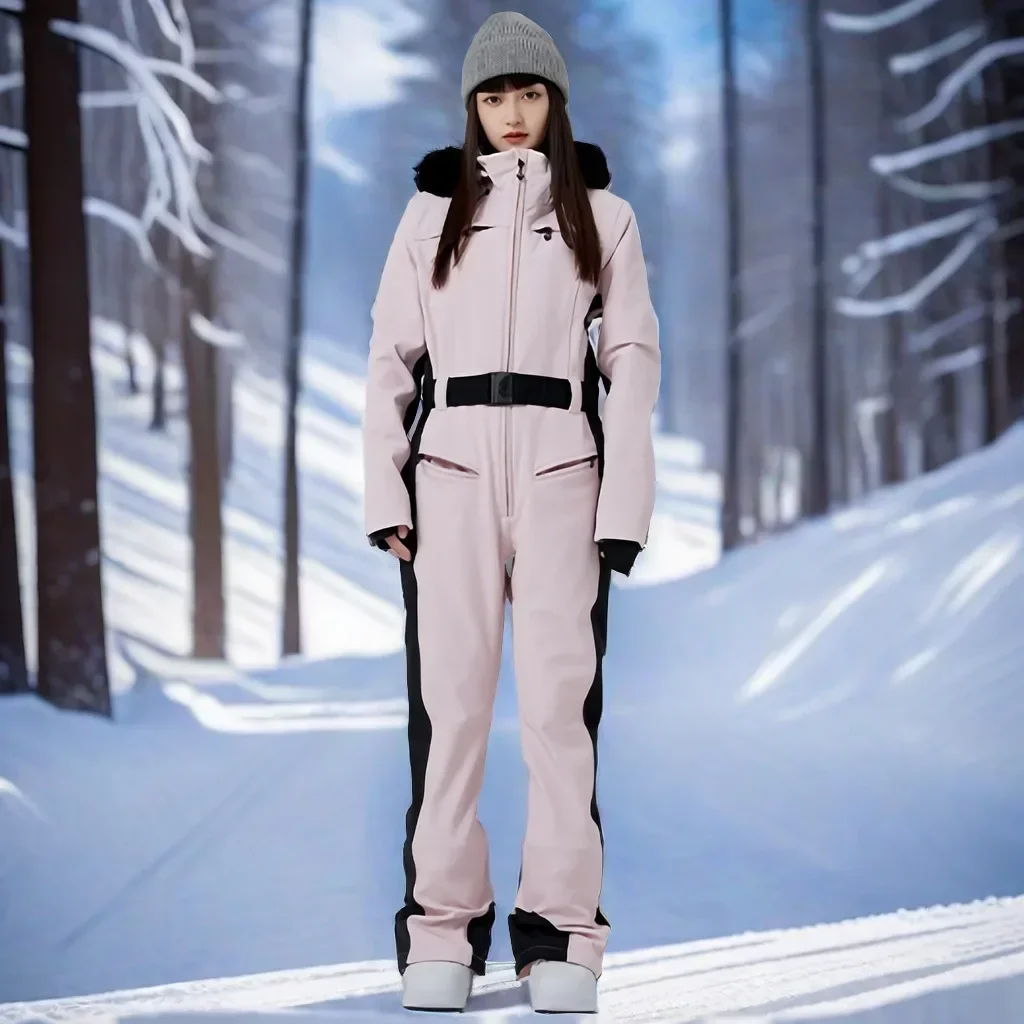

2025 Outdoor Skiing Suits Windproof One Piece Snowboarding Tracksuit Ski Sport Suit Winter Jumpsuit Warm Snow Clothes Women