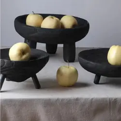 Natural Tung Wood Art Plate Big Fruit Tray Snacks Tray Solid Wood Texture Home Hotel Homestay Decoration