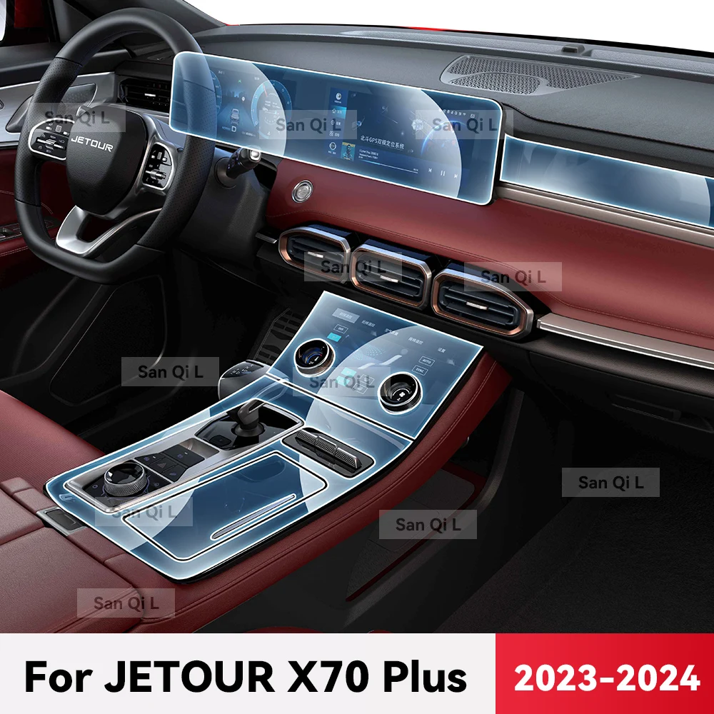 

Transparent TPU For JETOUR X70 PLUS 2023 2024 Car Center Console Media Dashboard Navigation Anti-scratch Protector Interior Film