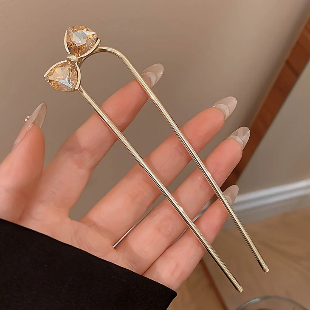 Haarstab im chinesischen Stil für Frauen und Mädchen, Vintage-Haarnadeln, modische U-förmige Haarspangen aus Metall, Haar-Accessoires – Detail 14