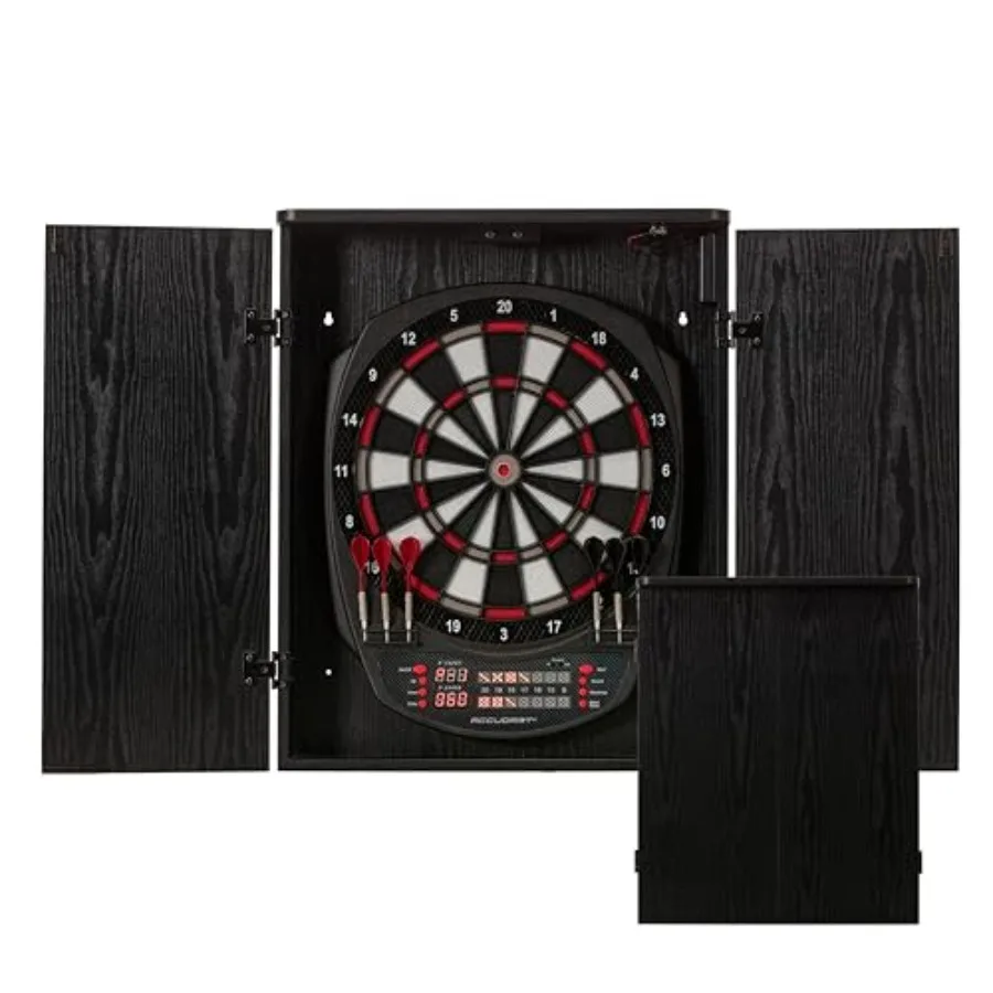 

Dartboard for home and pub use, bristle material, black and red color, self-healing surface