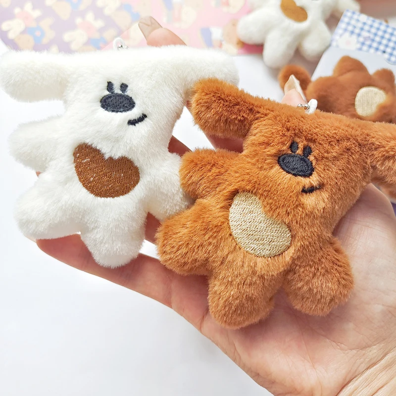 5pcs/lot 9*9.5cm Cartoon Plush Bear Doll DIY Cotton-filled Creative Accessories Headwear Clothing Bags Decorative Materials