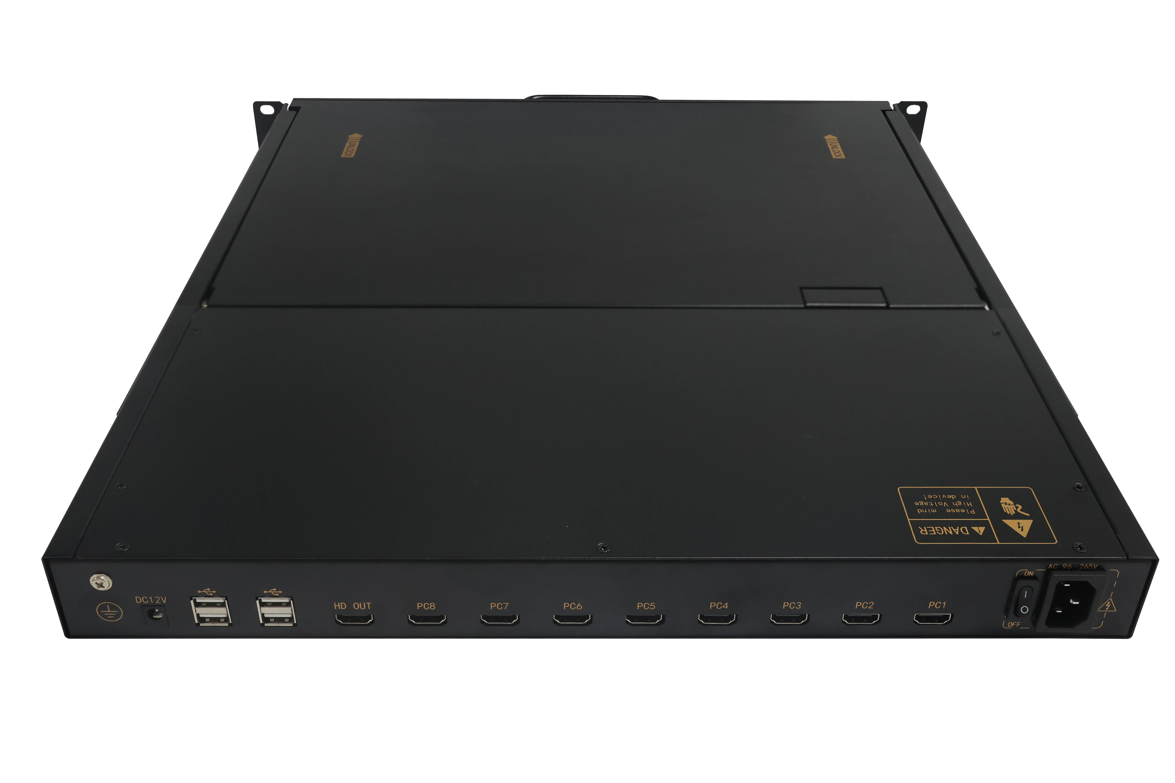 17.3 Inch LED KVM Switch With Touch Pad+Mouse Support USB Local Console 8ports /16ports HDMI 1U Rack Mount LED KVM Drawer