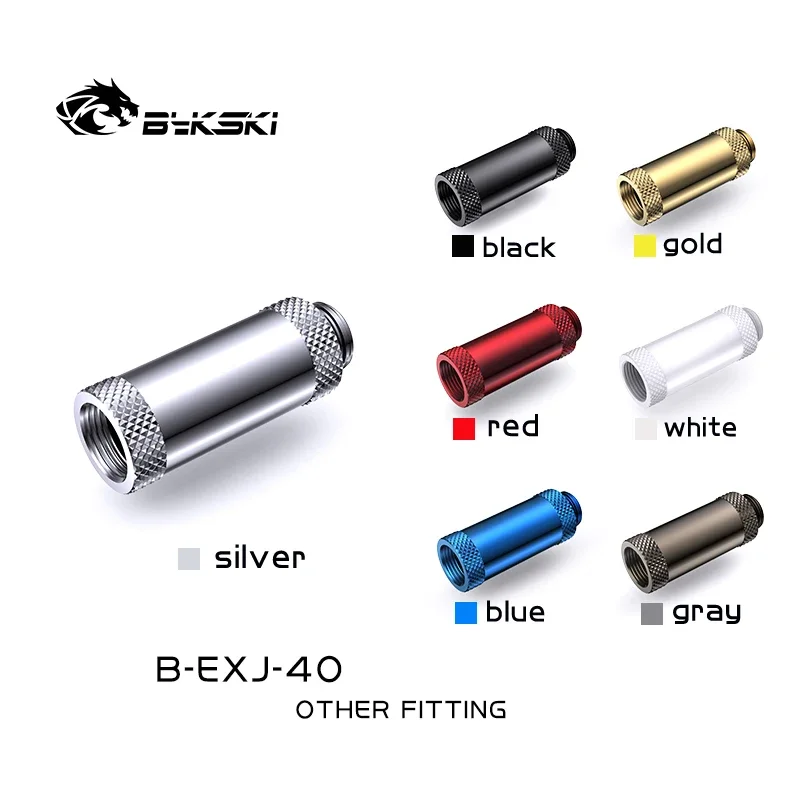 Bykski 7.5mm 10mm 15mm 20mm 25mm 30mm 40mm Male To Female G1/4'' Fittings PC Water Cooling Extender Connector Multil Colors