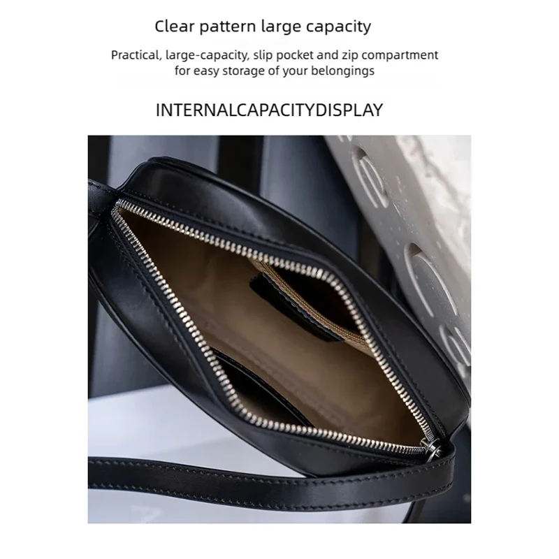 New Arrival Women's Genuine Cowhide Leather Soft Small Phone Bag Crossbody Simple Daily Commuter Purse Casual Versatile