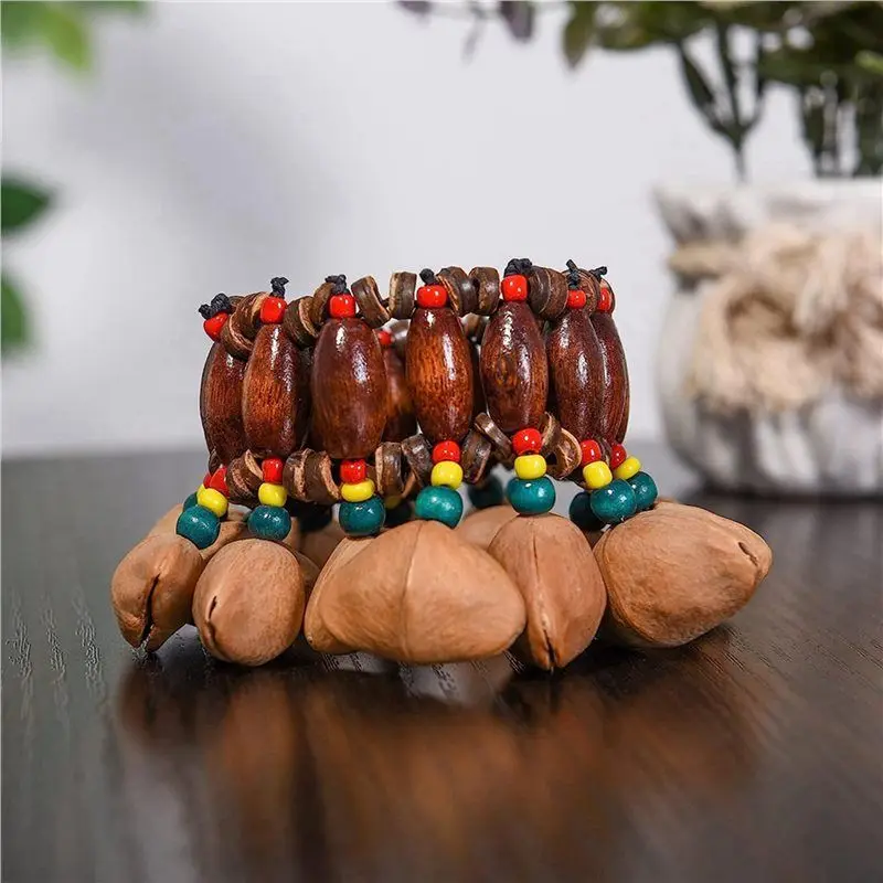 AA75-4 قطع أساور الرقص على شكل صدفة البذور، أجراس المعصم للرقص واليوجا والتأمل، ASMR والعلاج الصوتي