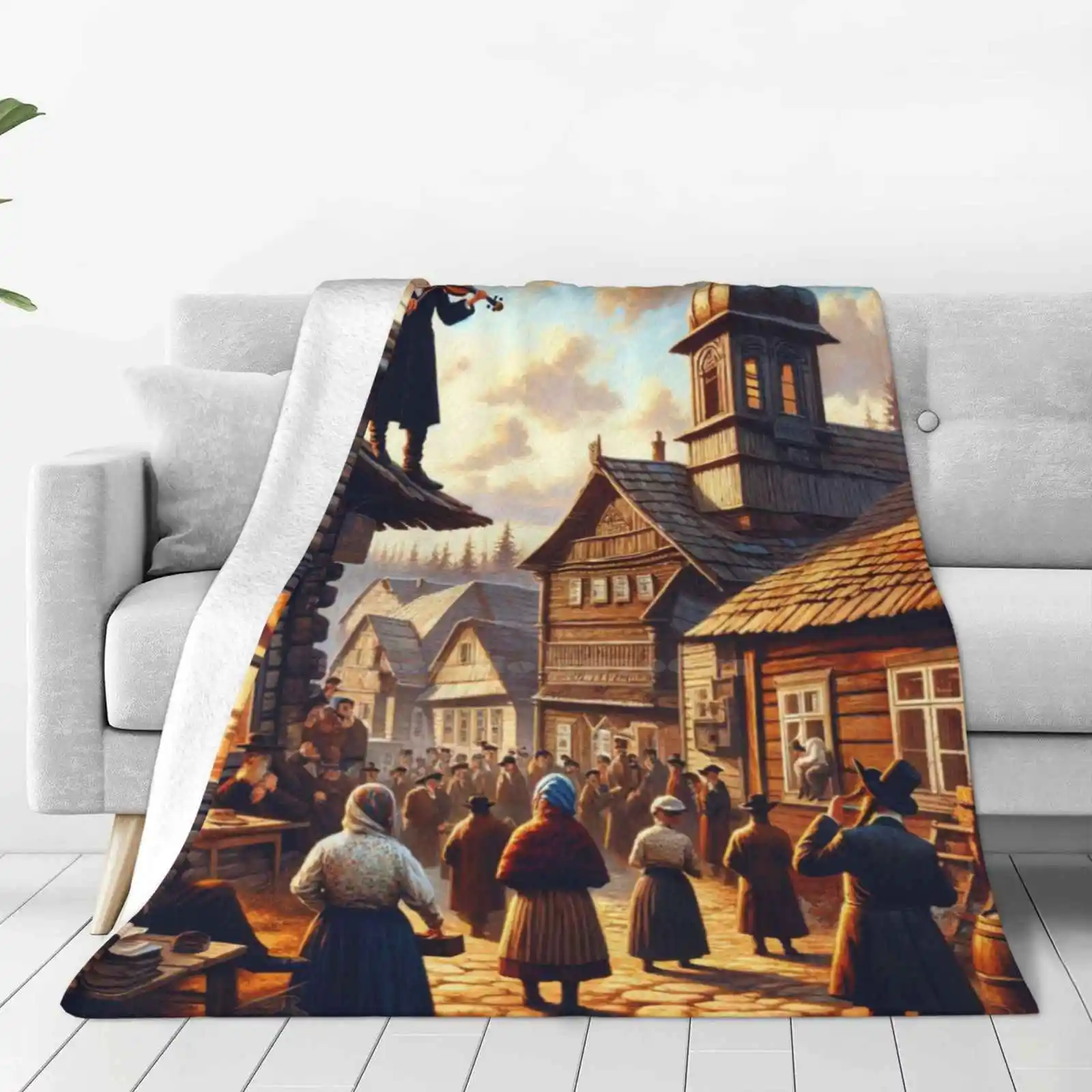 Fiddler On The Roof Fashion Soft Warm Flannel Blanket Fiddler On The Roof Shtetl Judaism Jewish Broadway Musical Violin Poland