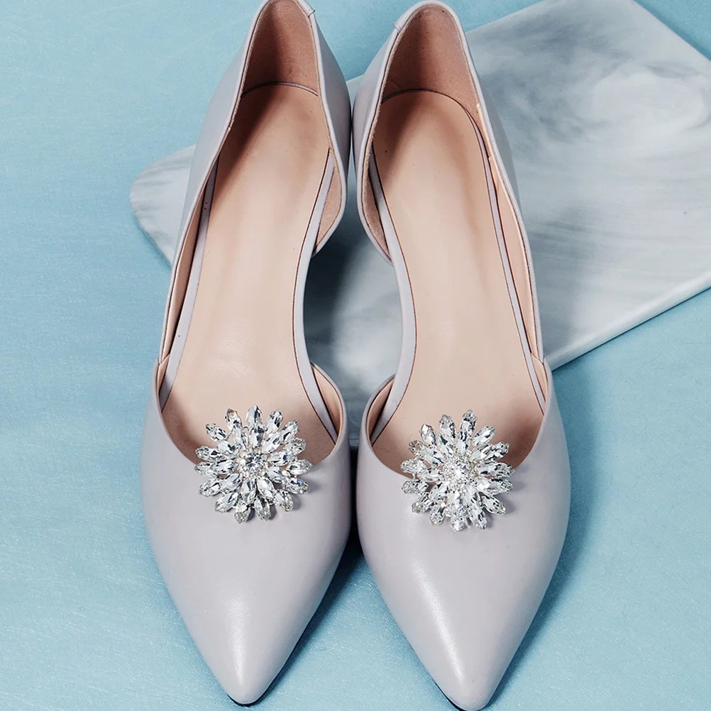 

Wedding Shoes Accessories Brooches Clip for Women High Heels Rhinestone Clips Decorative Buckle Bridal Jewelry Alloy Decoration