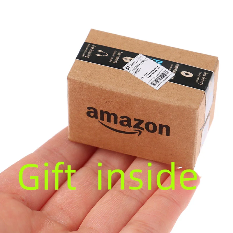 Gifts Inside Box Super Cute Miniatures Percel Package with Mysterious Gifts Inside Friends Funny Dollhouse Decor  Figures