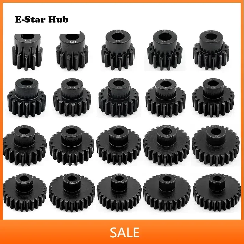 1 Pcs M1.5 8mm 11T-14T 15-17T 18T-20T 21T-30T Metal Pinion Motor Gear for 1/5 1/6 RC Car 8mm Shaft 5687 4985 Series Motor