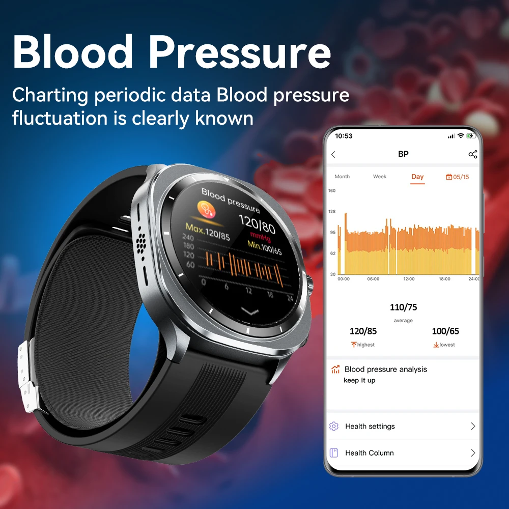 2025 NOYAFA New Air Pump Smart Watch Airbag Precision Measure Sphygmomanometer Heart Rate ECG Uric Acid NFC
