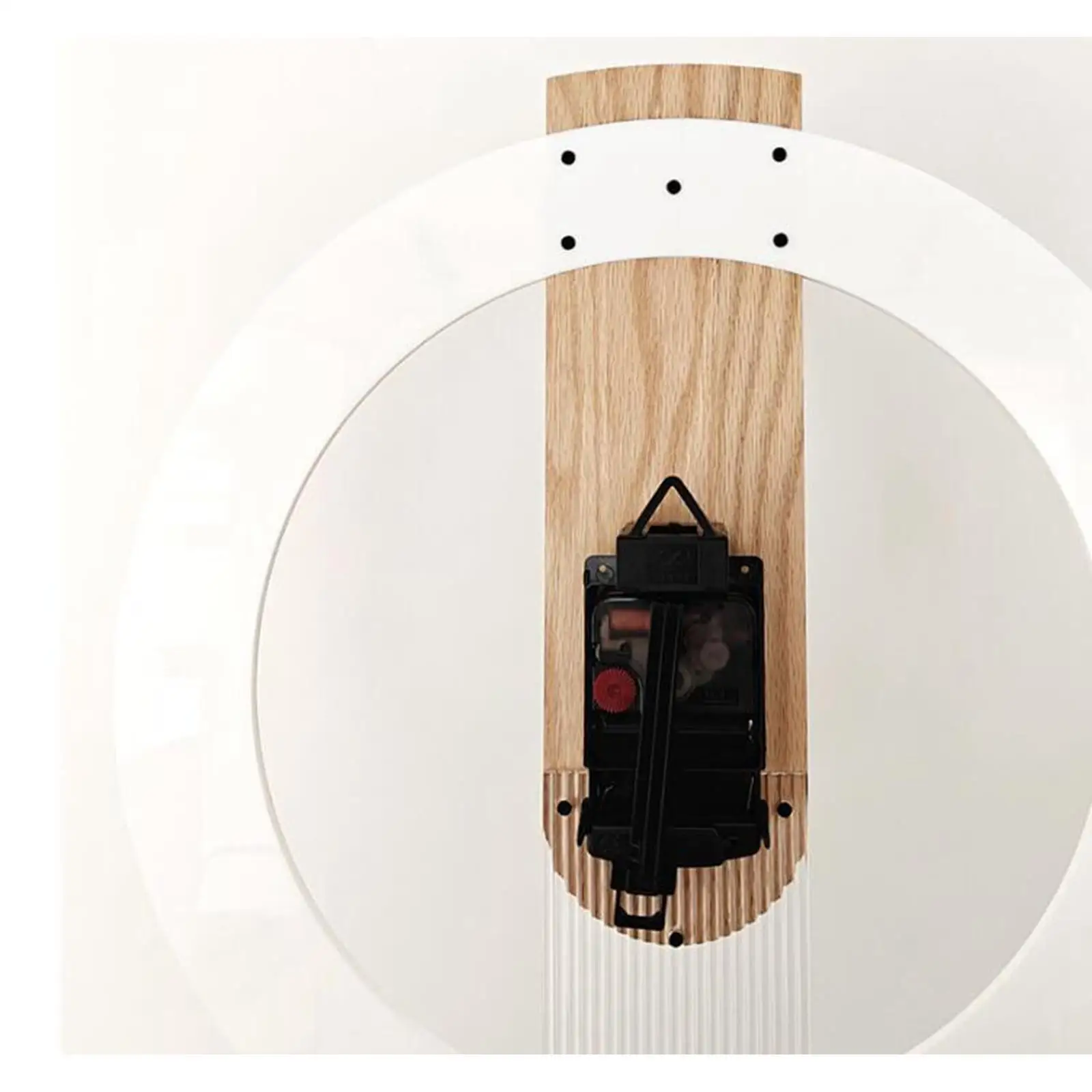 Wooden Swing Clock Wall Hanging Clock Battery Operated for Kitchen Versatile