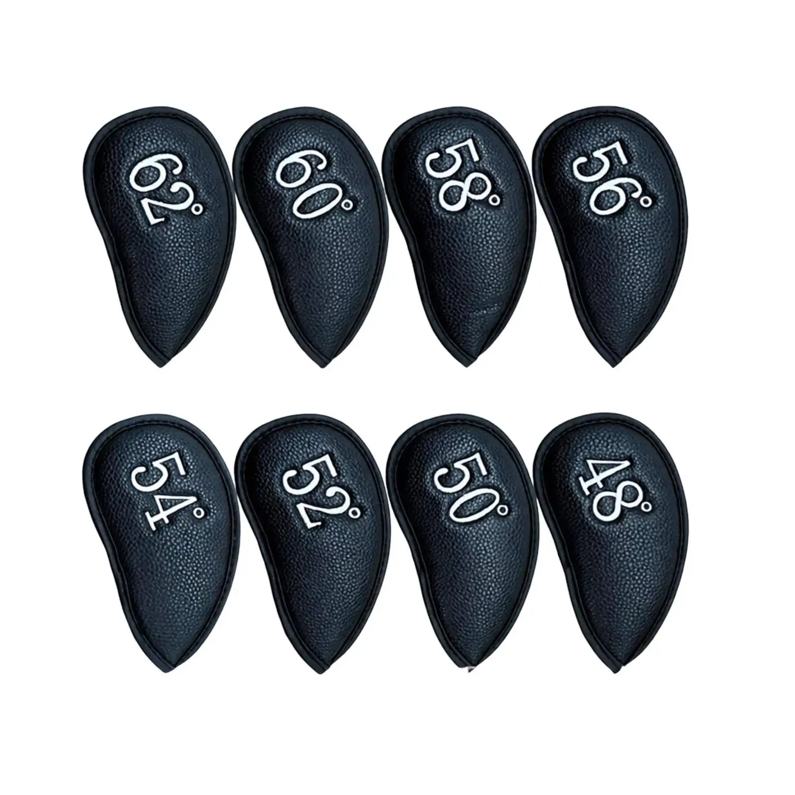 Golf Club Iron Head Cover Kit Number Labeled PU Leather Organizer Iron Headcovers for Golfer Equipment Storage and Play