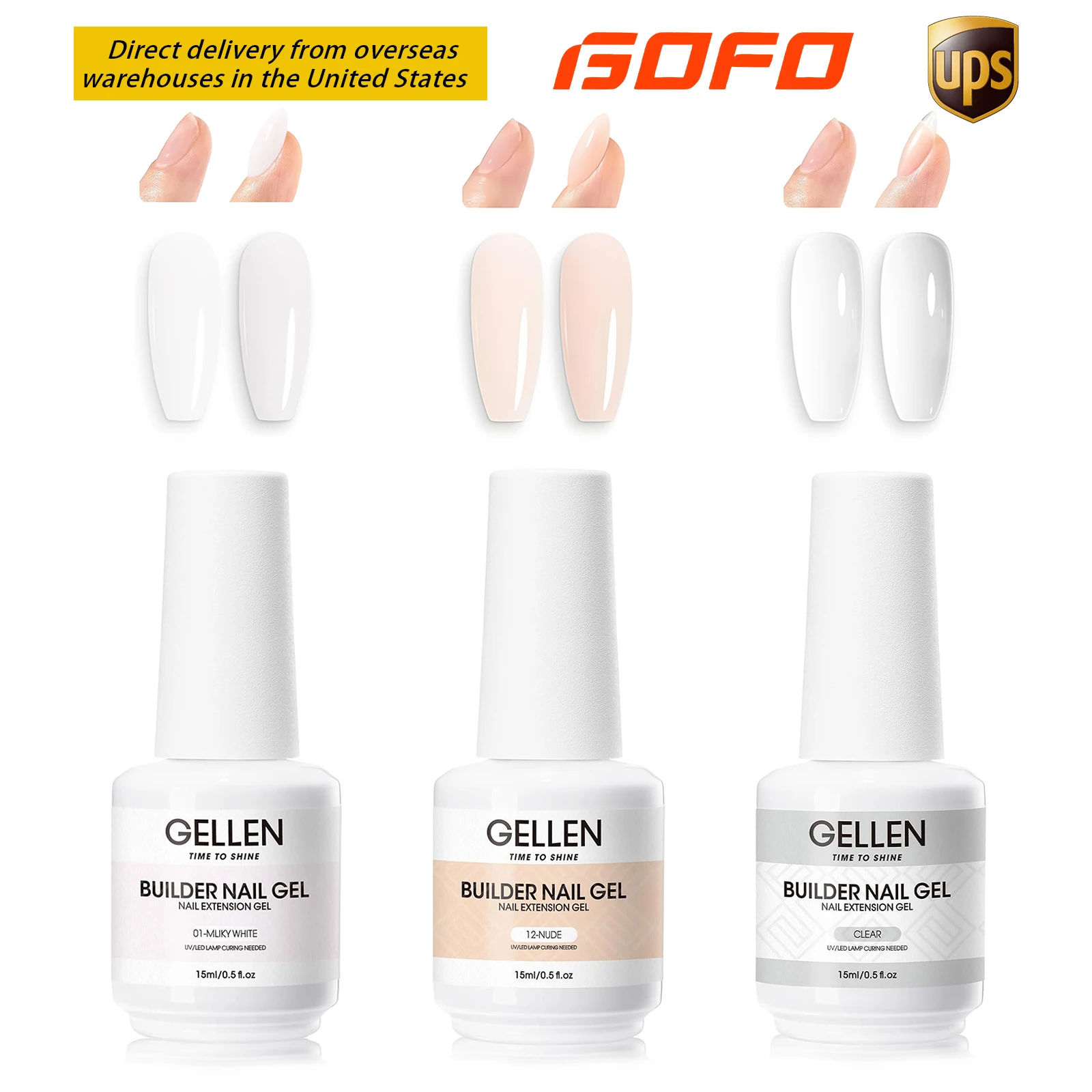 

GELLEN 7 в 1, прозрачный гель-лак для ногтей, наращиватель Exetension для женщин, утолщение, скульптура, усилитель для натуральных ногтей, УФ-лампа, вывернутая