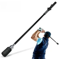Entrenador de Swing de Golf Negro, Palo de Práctica para Interiores y Exteriores, Empuñadura TA031