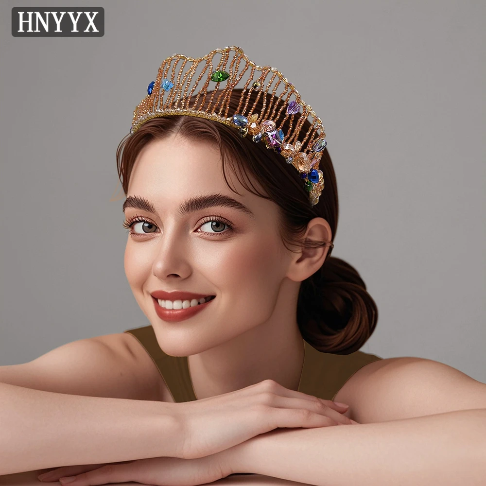 

YouLaPan Brides Colorful Rhinestone Wedding Headbands For Handmade Women Fashionable And Elegant Banquet Party Headpiece YXA58