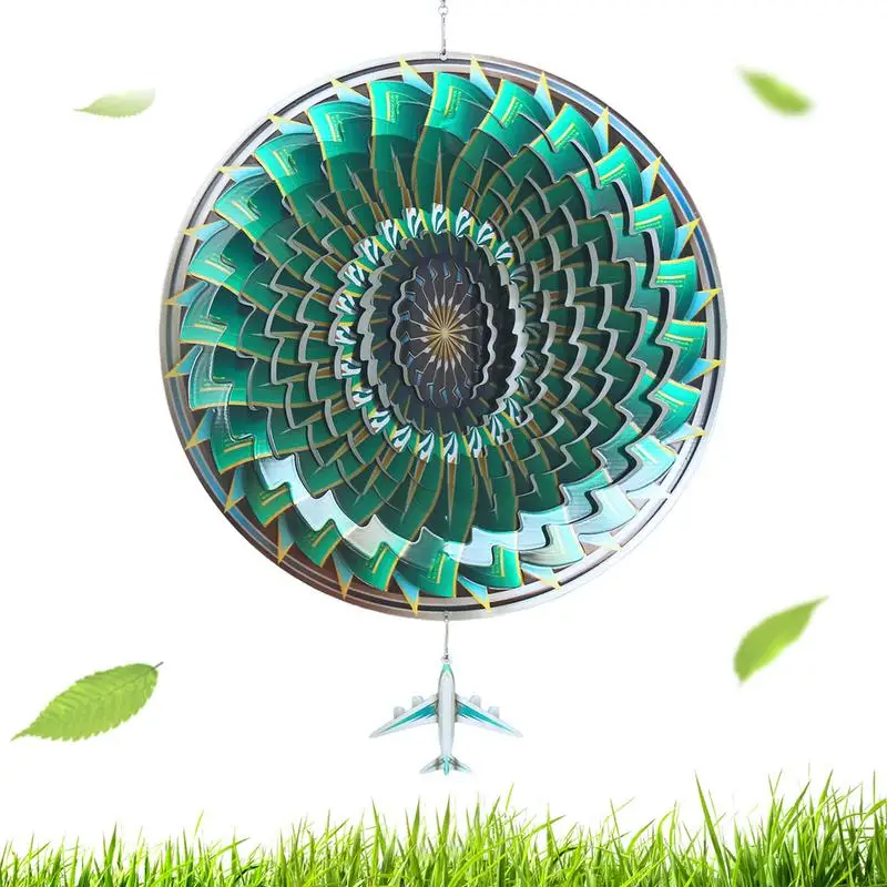 

Metal Wind Spinner Colorful Anti-Rust Metal Rotating Wind Spinner Stainless Steel Garden Airplane Spinners Flexible Sculpture