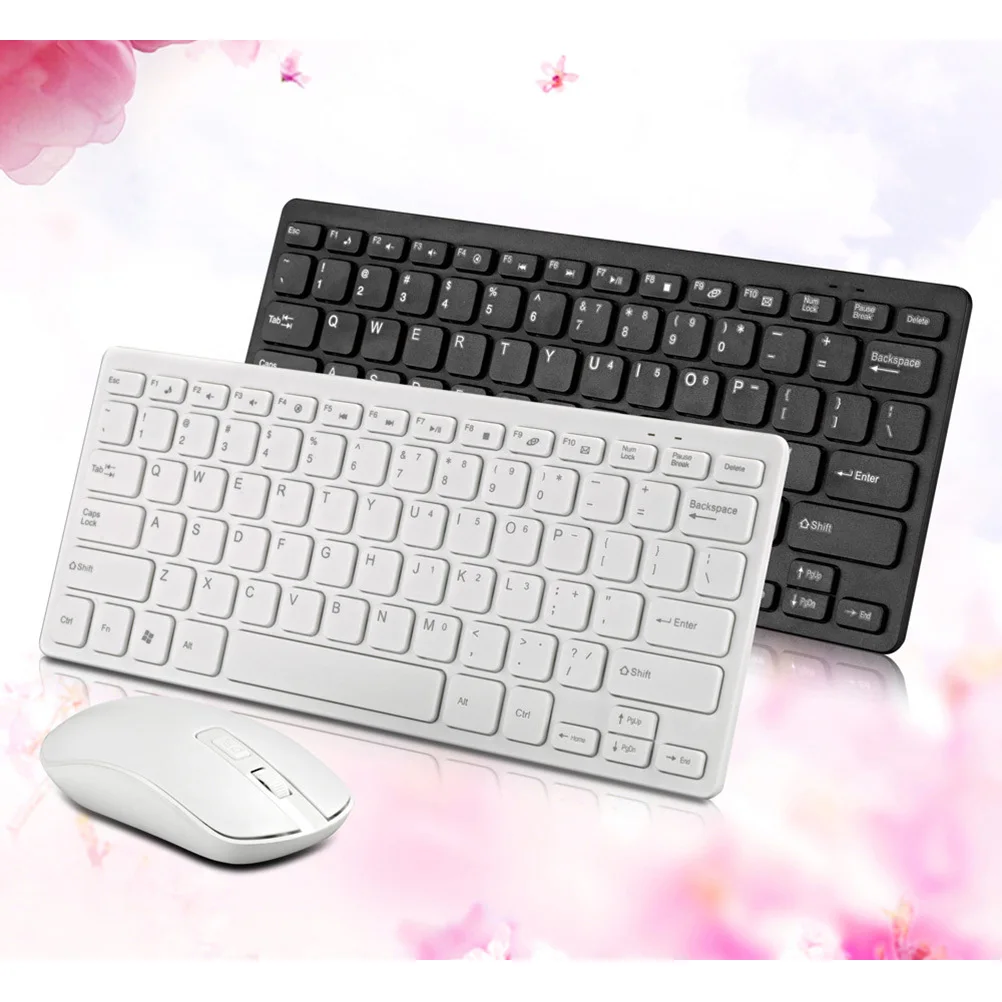 

2.4g Wireless Keyboard Mouse Black Ultra-Thin Office Wireless Keyboard Mouse for Tablet Phone