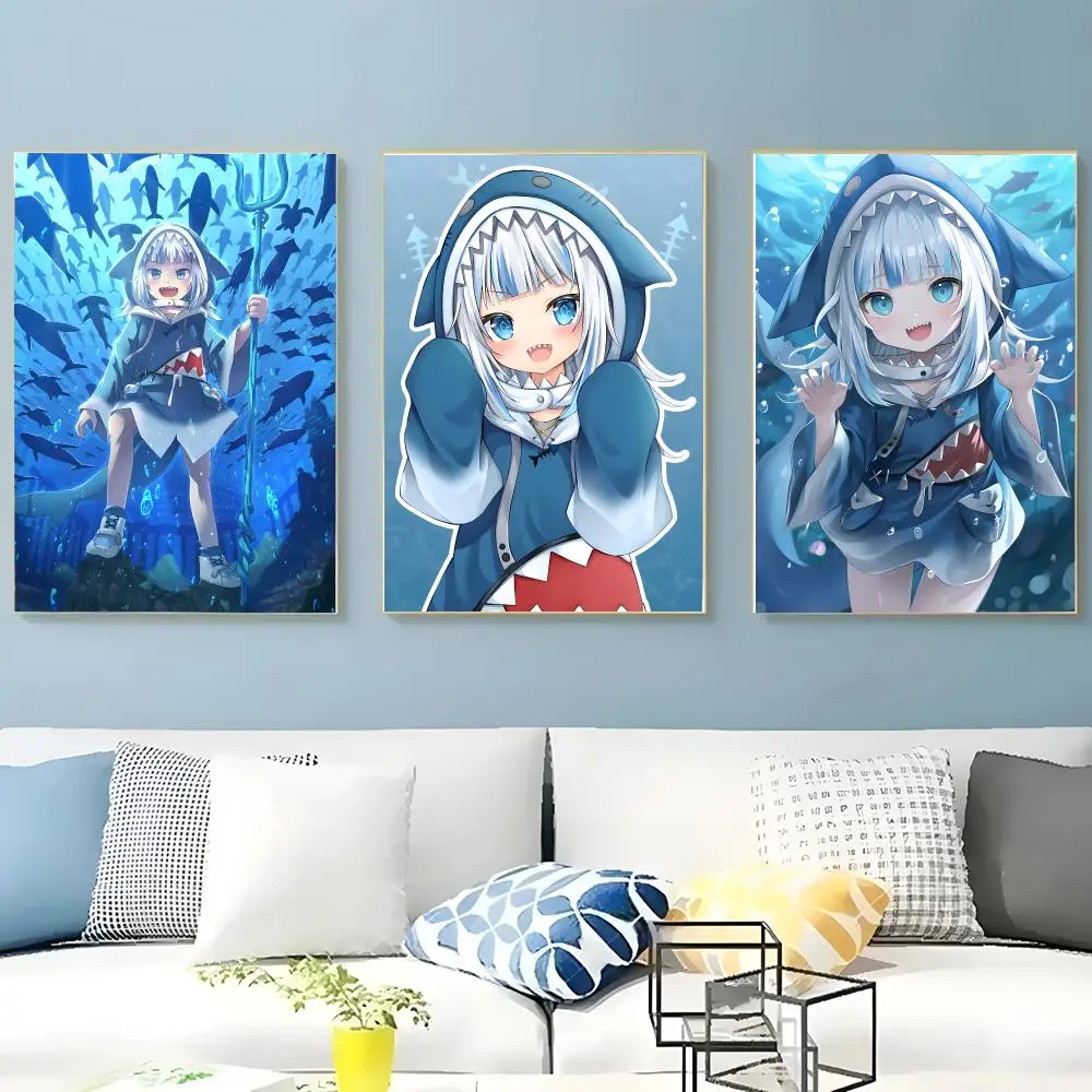Virtual Youtuber Avatar G-Gawr Gura Poster Creative Indoor Decorative Artwork & Modern Home Decor