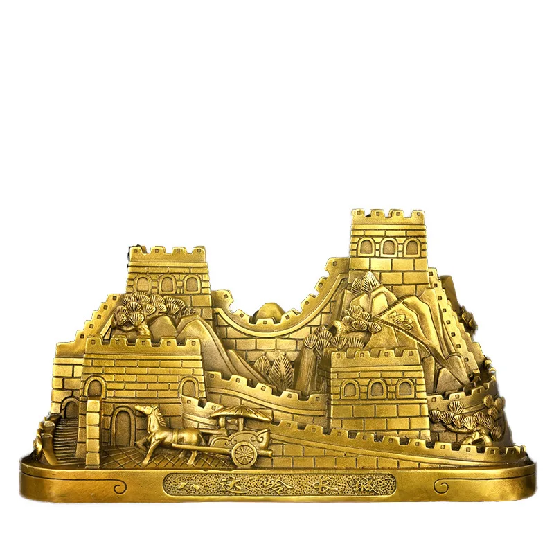 

Brass Great Wall Decoration Great Wall Model Office Decorations Home Living Room Office Desktop Study Bookshelf