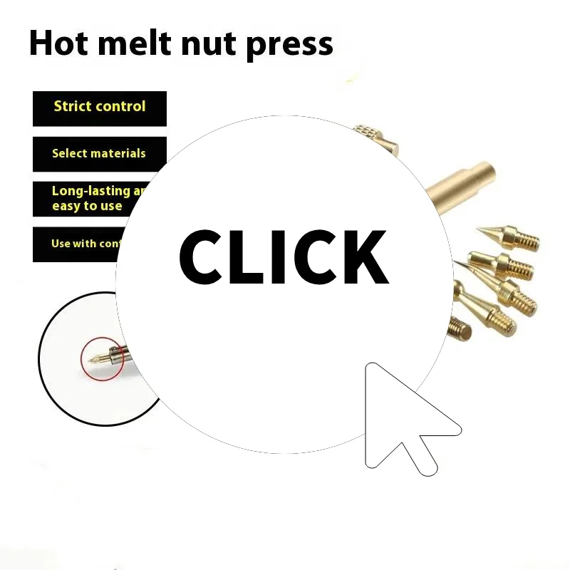

7/9/10Pcs Heat Insert Nut Iron Tip M2 M3 M4 M5 M6 M8 Brass Thread Embedded Kit Tool For Plastic 3D Printer Soldering Iron