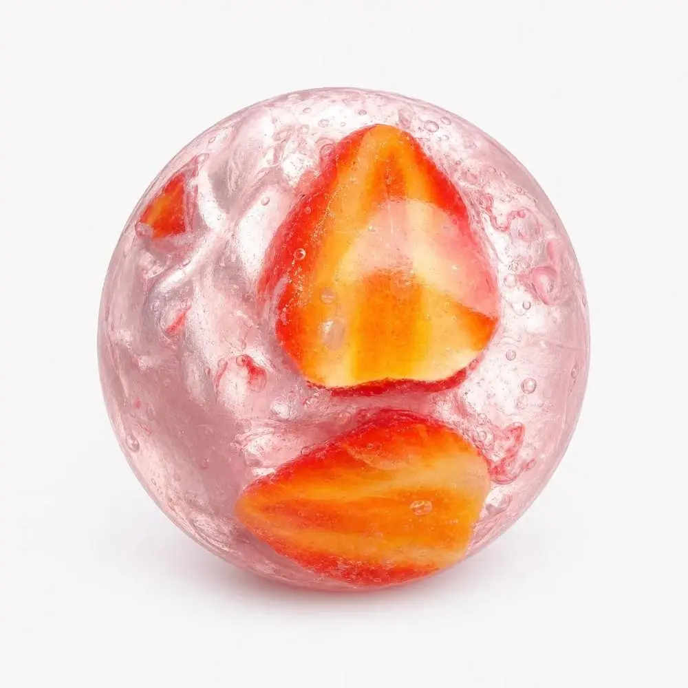 Crunchy Strawberry Squeeze Ball Moldable Soft Strawberry Pinch Anxiety Relief Sound Effects Crackling Fruits Squishy Ball
