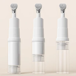 3Pcs 5/10/15ml Eye Gel Cream Container Flat Applicator Eye Cream Lip Gloss Airless Pump Bottle with Metal Massage Tip Head