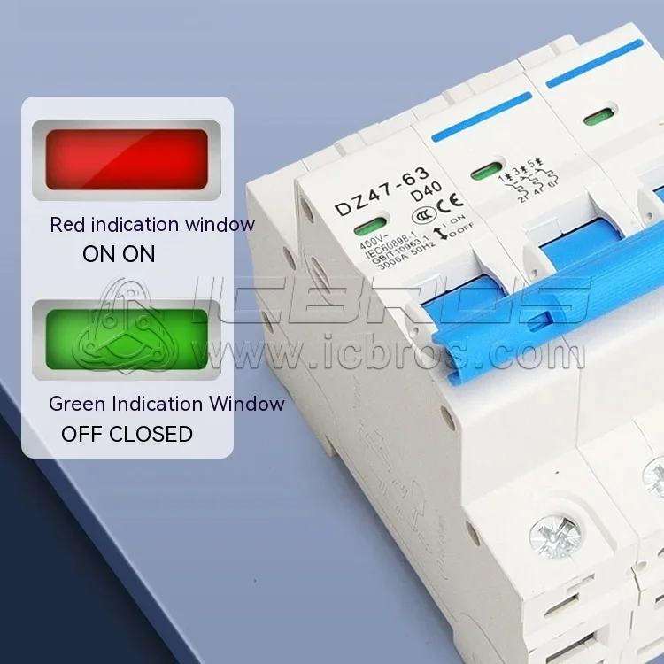 DZ47 D Type Mini Circuit Breaker MCB 35mm Din Rail Mount Breaking Capacity 6KA 16A 20A 32A 25A 6A 40A 50A 63A 10A Air Switch