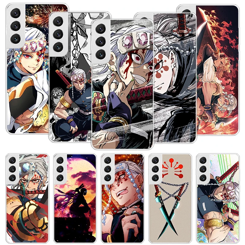 Demon Slayer Uzui Tengen Phone Case For Samsung Galaxy S24 S23 S22 S21 S20 Ultra S20 FE S10 Plus S9 S8 + Fundas Cover Coque