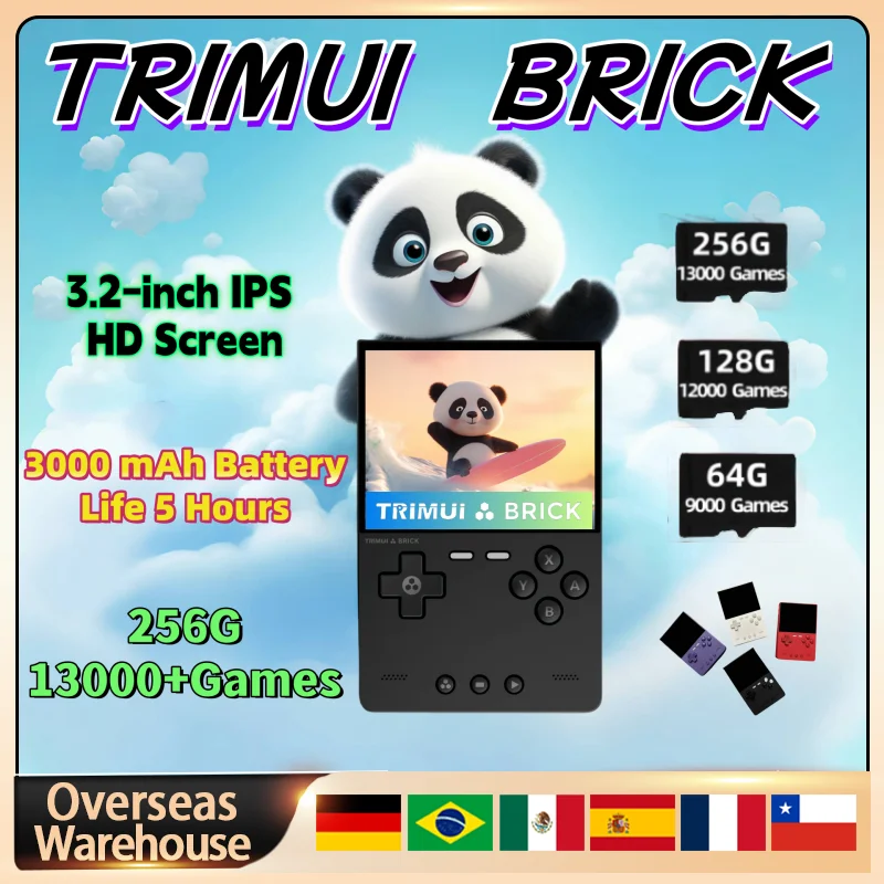 TRIMUI BRICK Retro Handheld Game Console Portable Video Player Linux System Open Source 3.2 Inch Palm Phone Games Boy Gifts New