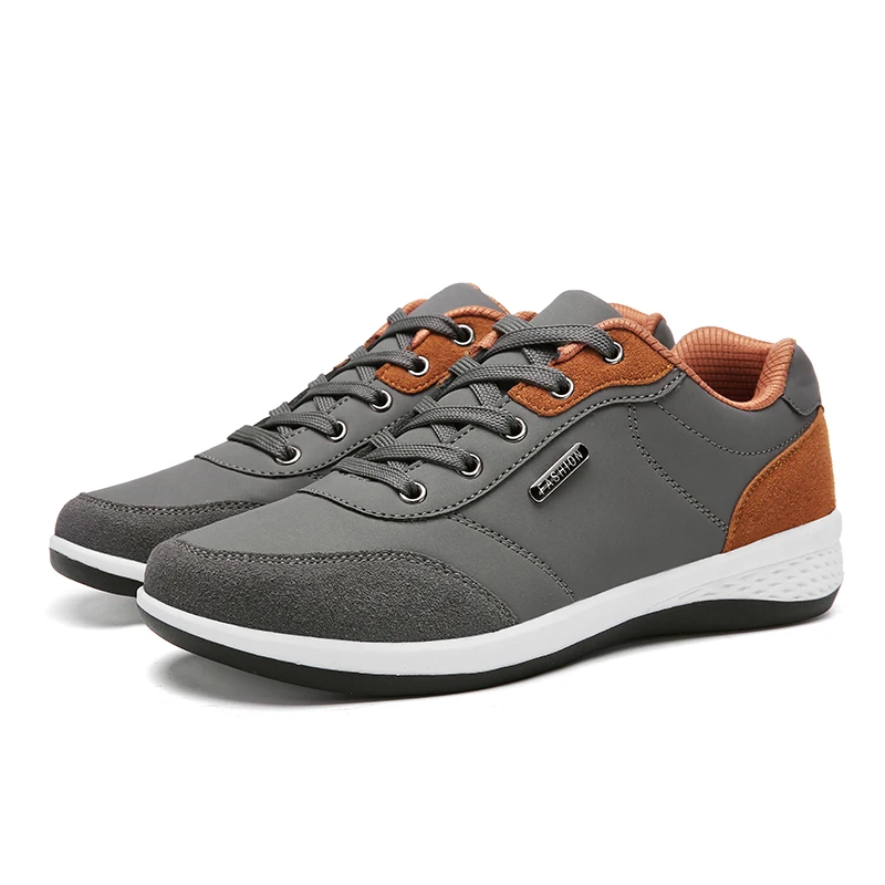 

Men's Casual Shoes Spring New PU Upper Round Toe Strap Rubber Sole Flat Heel Lightweight Sports Shoes Suitable for Daily Wear