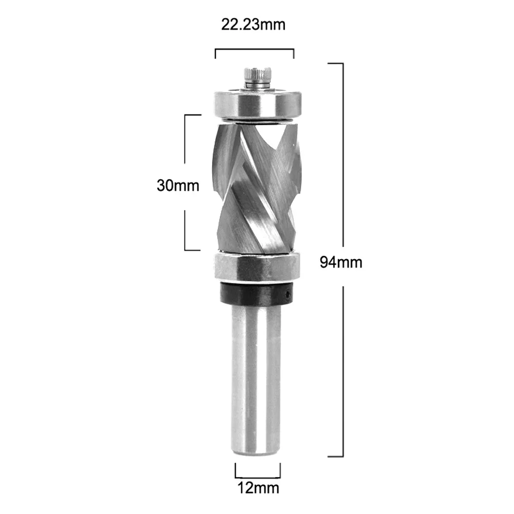 1pc Woodworking End Mill CNC Router Bit Solid Carbide Bearing Compression Flush Trim Woodworking Router Bit Power Tools