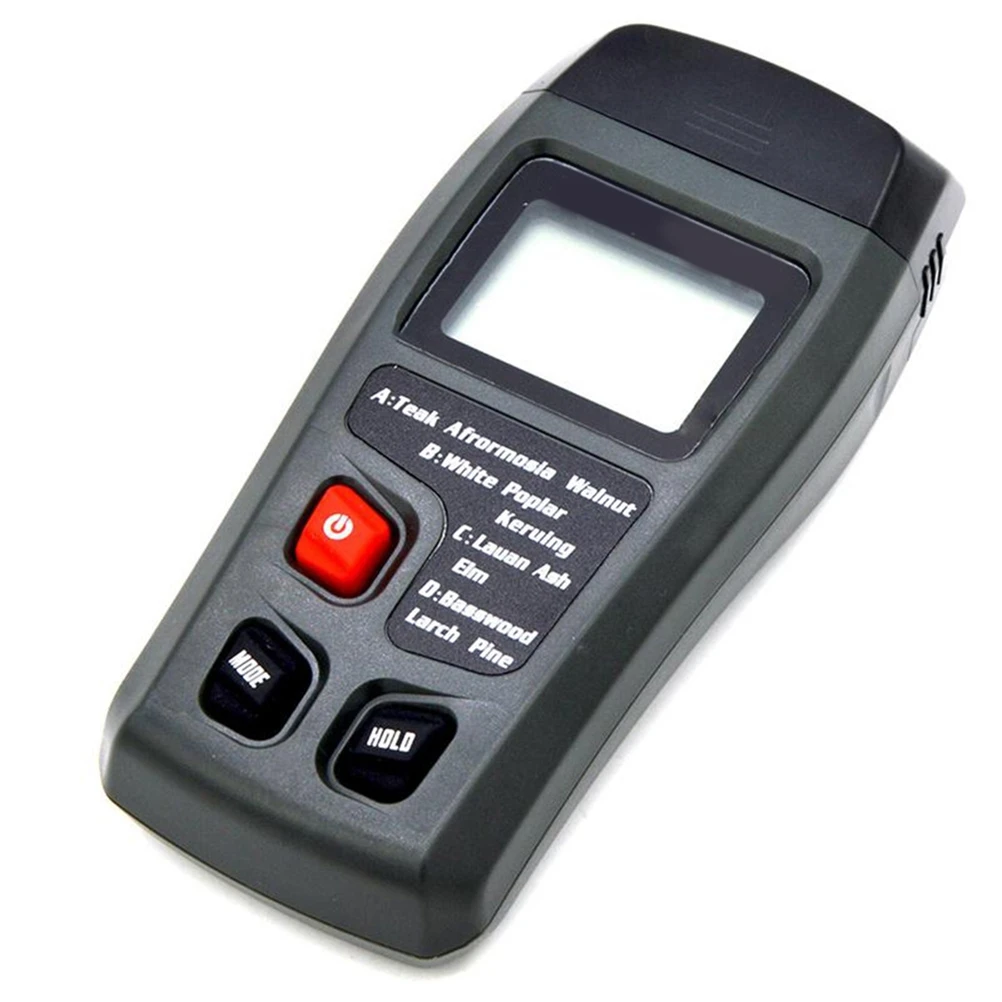 Wood Moisture Meter Humidity Tester Digital Moisture Detector Power Saving Hygrometer for Wood Paper
