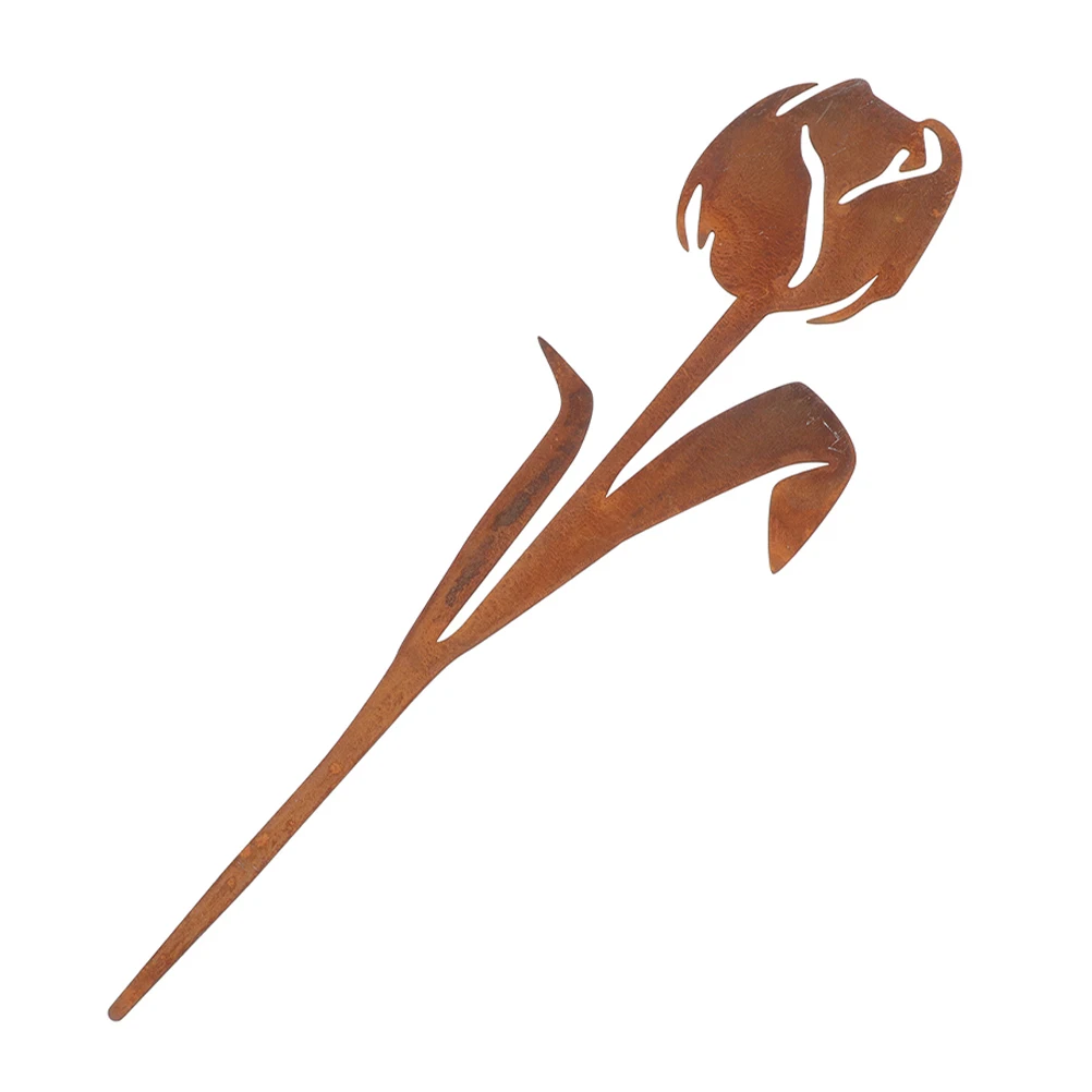 

Tulip Garden Stakes Metal Decorations Vintage Floral Ornaments for Yard Lawn Outdoor Decor Flower Garden Accessories