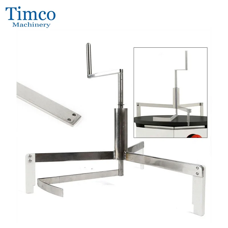 TIMCO Crepe Making Tools Handle Rotary Stainless Steel Pancake Spreader Turner Crepe Maker Tool