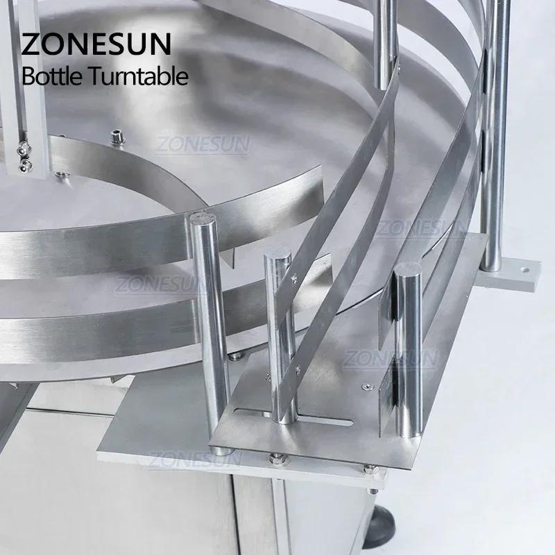 

Автоматическая роторная машина ZONESUN ZS-LP600Z для сортировки и укладки круглых пластиковых и стеклянных бутылок, банок на столе